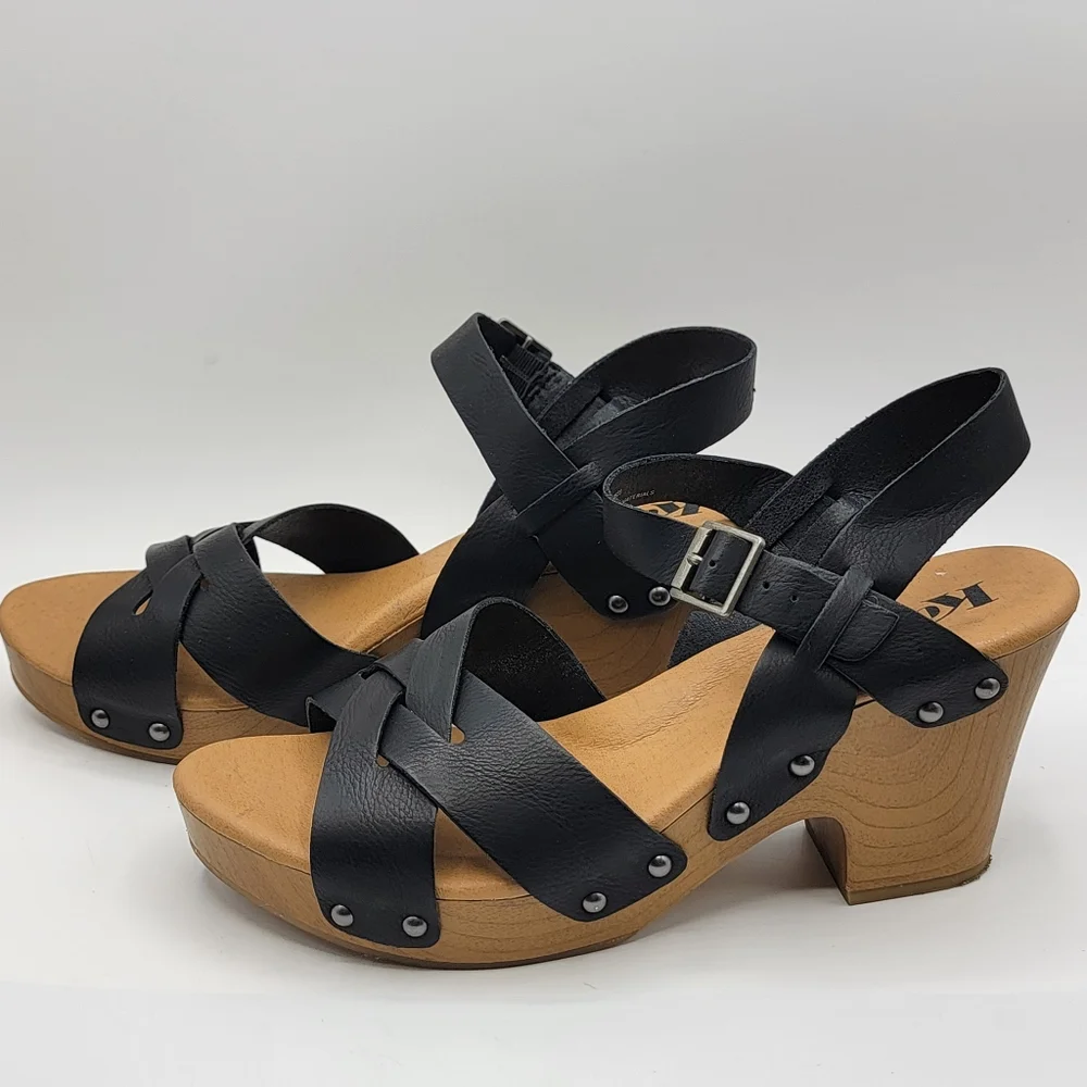 Kork-Ease Women's Black Sandals SIZE 10M. #1472‎